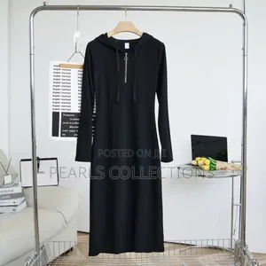 Black Hoodie Gown for Women