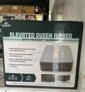 Brand New Elevated Queen Airbed22 Inch With Tritech Support