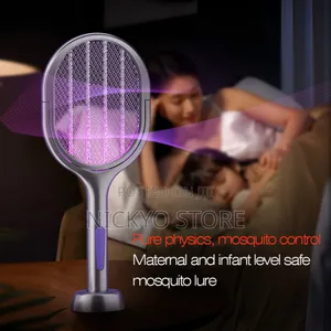  Rechargeable Electric Mosquito Killer Racket (Uv Attraction Light)