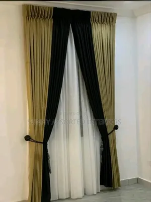 Turkish Curtain Light Gold With Black. Mix