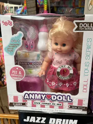 6 in 1 Pee and Drinking Music Doll(Pampers and Feeding Bottle)