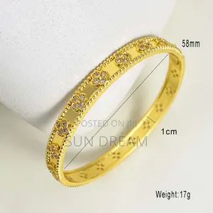 Women Golden Bangle Golden Bracelet Stainless Steel Bangle