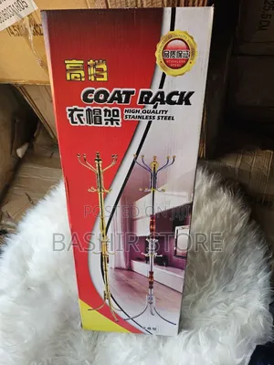 High-Quality Stainless Steel Freestanding Coat Rack.