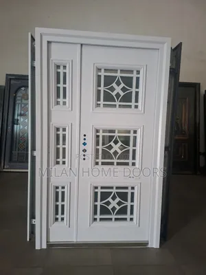 4ft Copper Glass Security Door White
