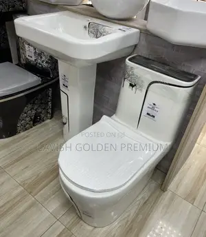 Morden Dual-Flushing Wc With Standing Wash Hand Basin
