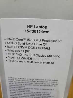 New Laptop HP 15 8GB Intel Core i5 SSD 512GB