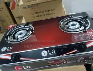 Tabletop Gas Stove Dual Burner Glass Top Lg Lg-004gls-Ns