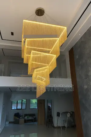 1000mm Modern Aluminum Chain Luxury Chandelier( Gold and Silver)