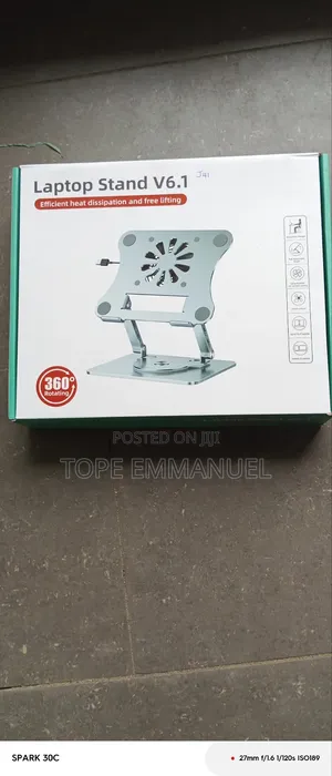 Adjustable Rotating Laptop Tablet Stand V6.1 With a Cooling Fan