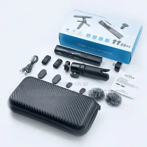 Qy99 Wireless Magnetic Mic With Charging Case and Stand With Anc
