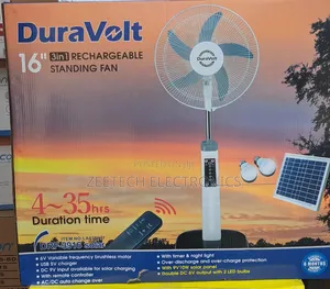 Duravolt 16inch Rechargeable Standing Fan