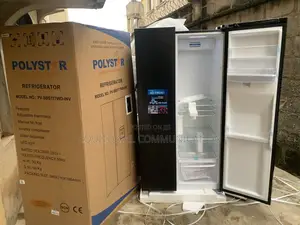 Polystar Pv-Sbs777wd-Inv Contemporary Side-by-Side Fridge