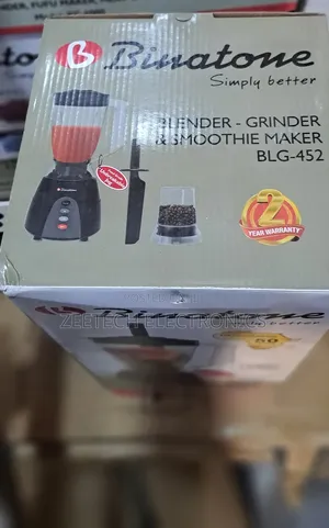 Binatone Blender With Grinder Unbreakable Jar, Model BLG-452.