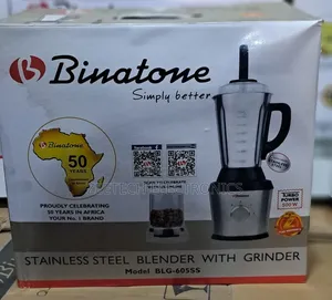 Binatone BLG-605ss Stainless Steel Blender With Grinder.