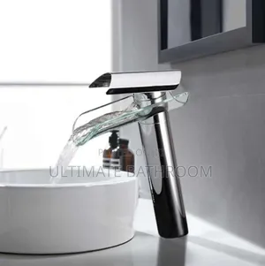 Unique Glass Waterfall Basin Mixer Faucet