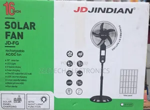 16" Jindia Solar Rechargeable Standing Fan