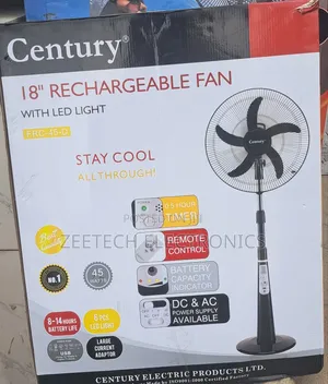 Century 18" Rechargeable Standing Fan