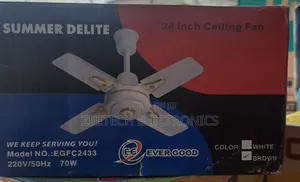 Evergood Summer Delite 24-Inch Short Blade Ceiling Fan.