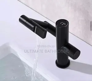 Black Adjustable Basin Mixer Tap