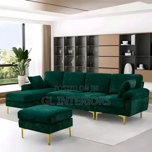 L Shaped Sofa With Ottoman Stool