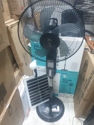 JCNS 16" Solar Rechargeable Standing Fan