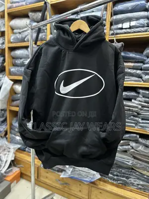 Black Simple Nike Hoodie Available