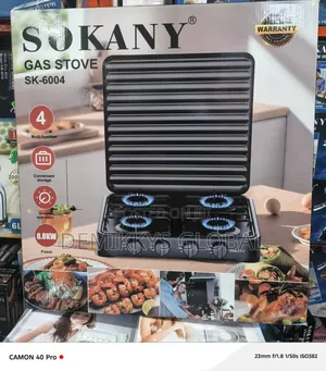 Sokany Table Top 4 Burner Gas Cooker