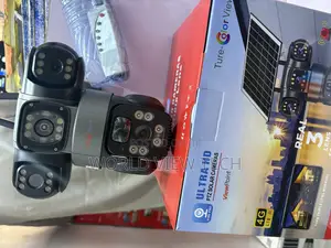Solar CCTV Triple Lenses Camera