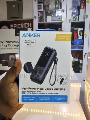 Anker Zolo 165w Powerbank – Built-in Retractable Cable
