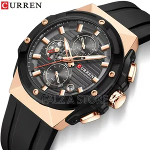 Curren Rubber Wristwatch (Quartz Movement)(Chronography)