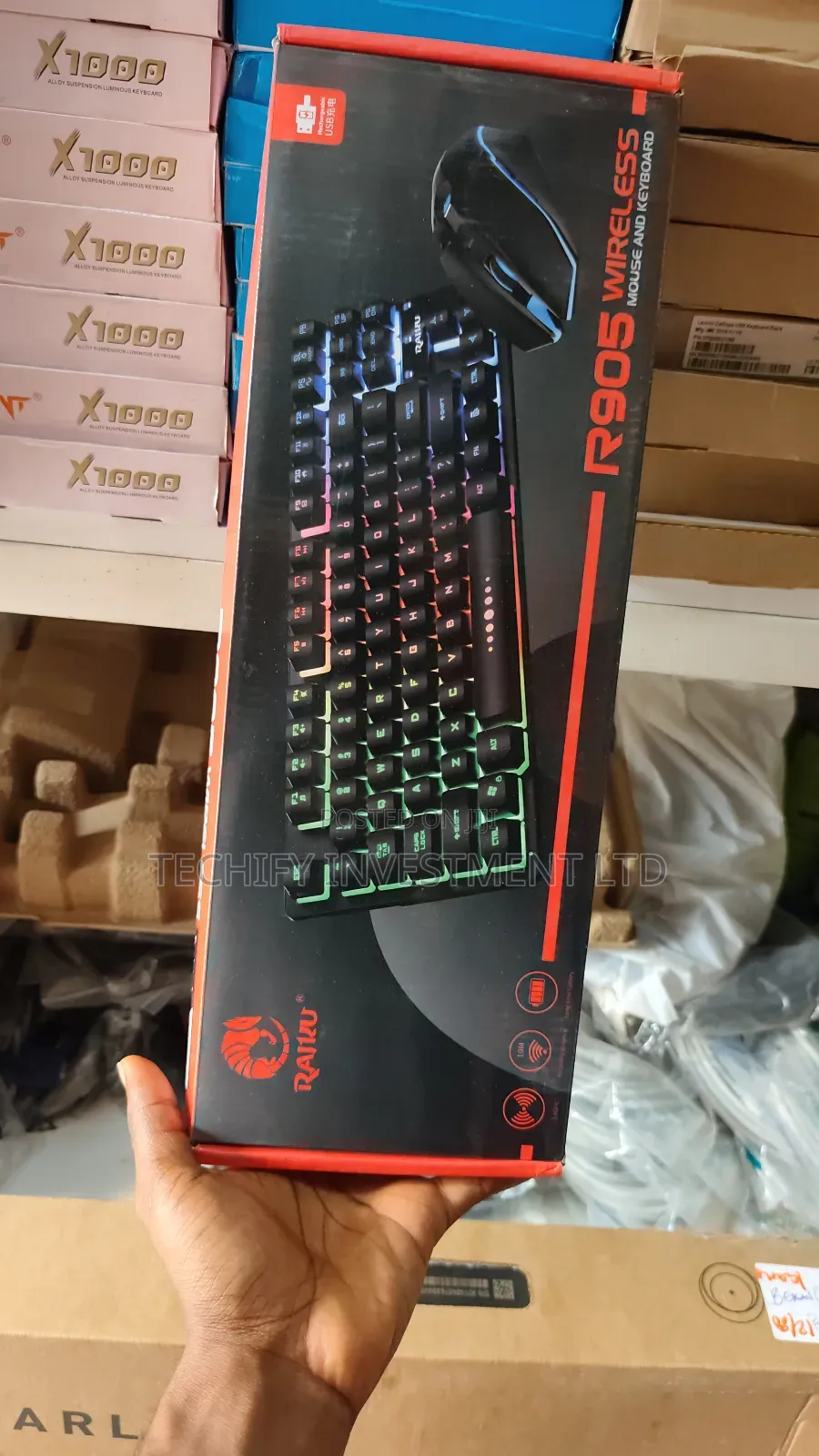 Mechanical Keyboard With Light Wireless + Mouse