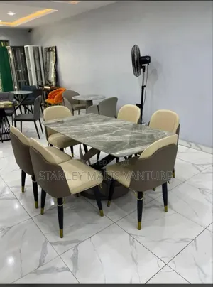 Turkish Luxurious Marble Top Dining Set With Six Seaters