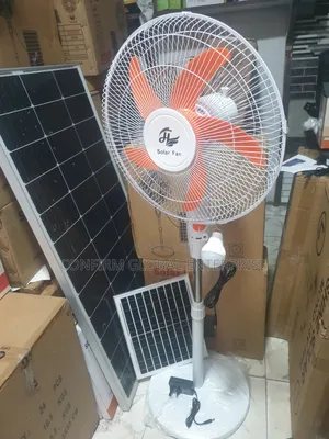 Powerful 16" Solar Rechargeable Standing Fan With Panel