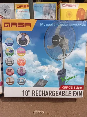 Qasa 18 Inches Rechargeable Fan