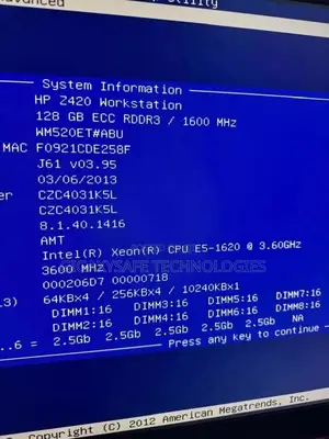 Desktop Computer HP Z420 128GB Intel Xeon SSD 512GB