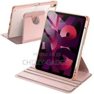 iPad Mini 3,4,5,6,7, Transparent Back Rotation Flip Case