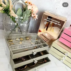 Multi-Functional Acrylic and Velvet Jewelry Storage Box.