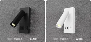 Flexible Bedside Wall Lamp Light With Usb Port