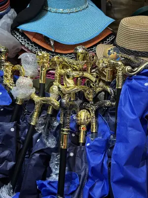 Gold Head Sword Walking Sticks