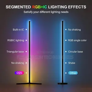 Corner Floor Led Rgb Ambient Smart Lighting App And Remote Control