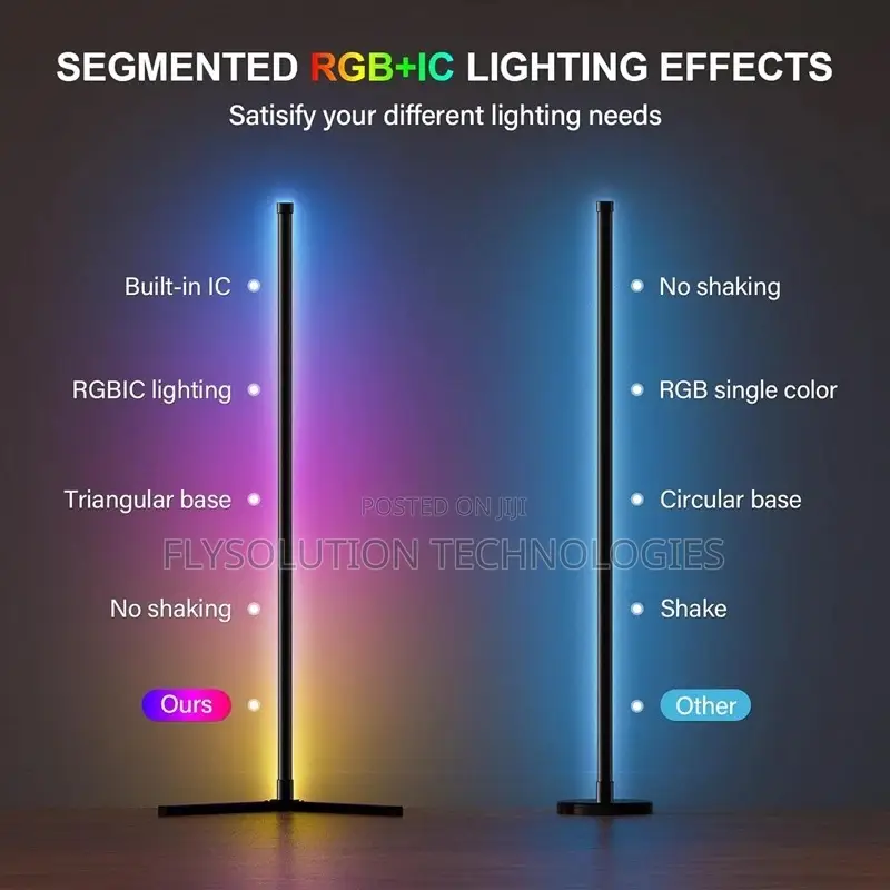 Corner Floor Led Rgb Ambient Smart Lighting App And Remote Control