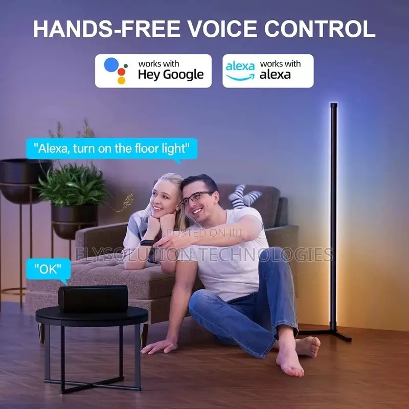 Corner Floor Led Rgb Ambient Smart Lighting App And Remote Control