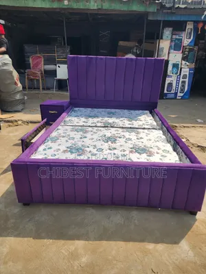 Padded Queen Size Padded Bed Stand With Cupboards