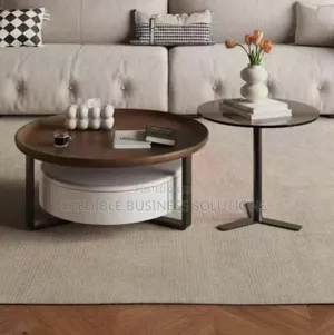 Centre Table With Drawer and 1 Side Stool