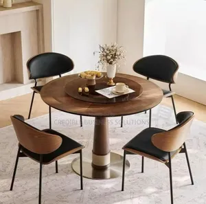 Rotating Round Dining Table With 4 Chairs