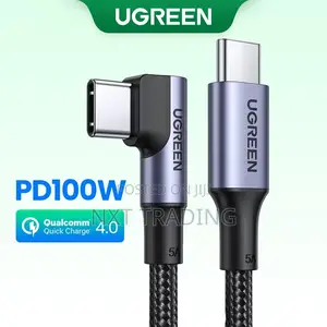 Ugreen 100w Right Angle Usb C To Usb C Fast Charging Cable
