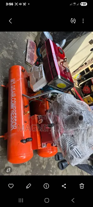 Twin-Cylinder Petrol Air Compressor