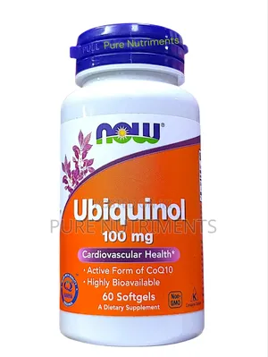 Now Ubiquinol 100mg– Heart Energy Cardiovascular Support 60 Softgels
