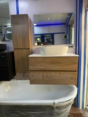 Bathroom Cabinet With Led Mirror And Side Shelf