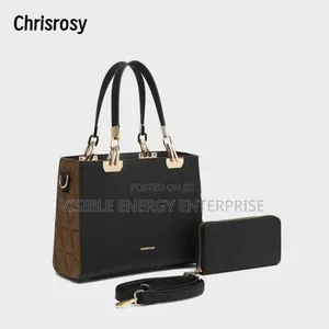 Black and Brown Chrisrosy Posh Chain Strapped Elegant Bag